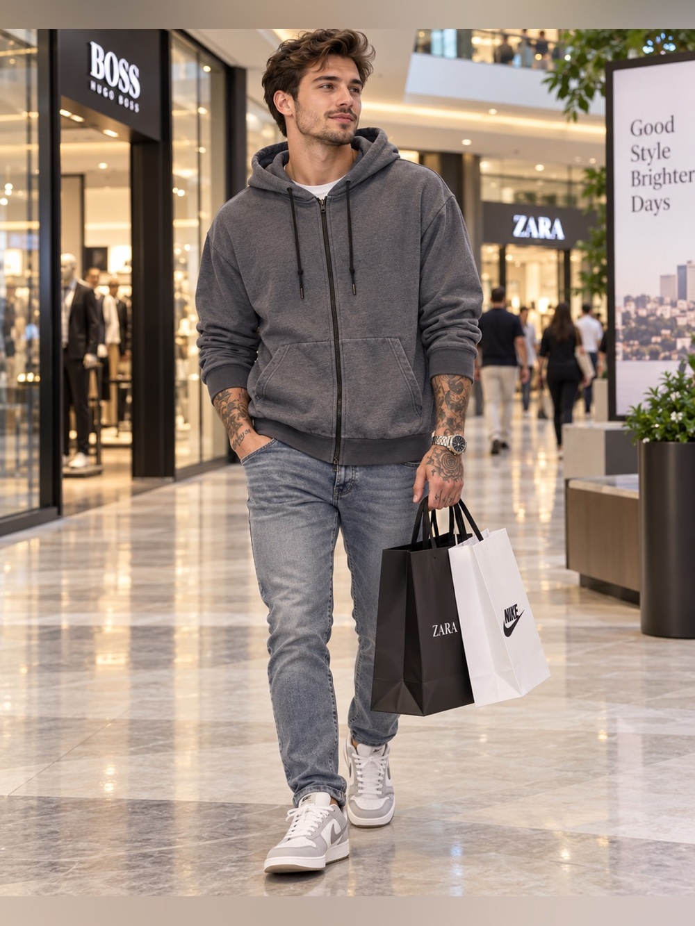 Stori Full Zip Hoodie Washed Charcoal Gray $94 MSRP
